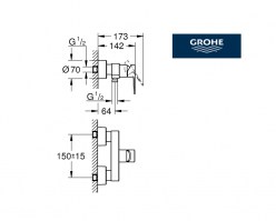 MEDIDAS MONOMANDO DUCHA LINEARE GROHE